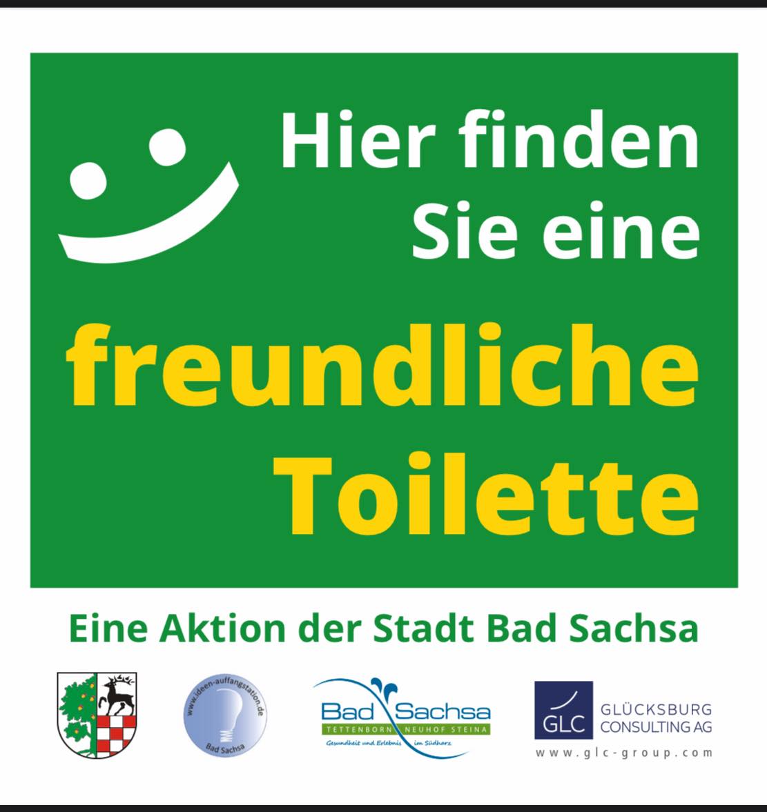 Hier finden Sie eine freundliche Toilette